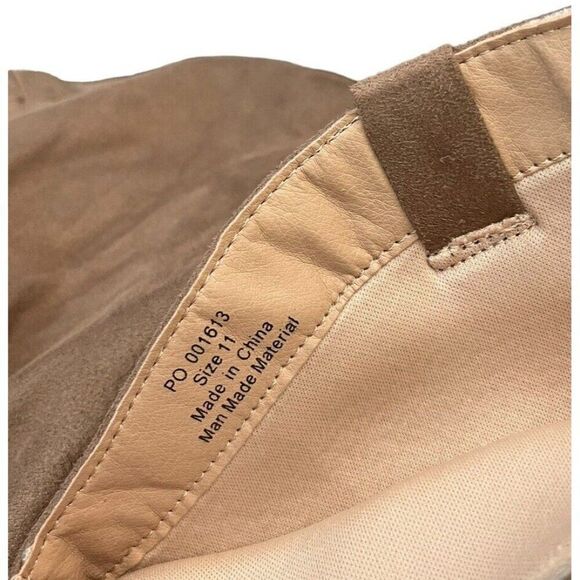 Women's Size 11 M Brown Tall Heeled Boots Pull On Slouchy Side Zip Faux Suede - Picture 6 of 6